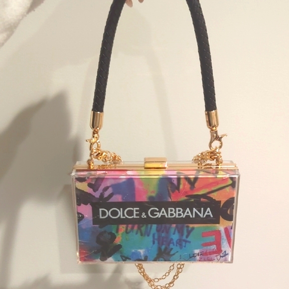 Dolce & Gabbana Handbags - SOLD | Dolce & Gabbana 🌈 Upcycled Paper Shopping Bag Novelty Clutch (Rare)